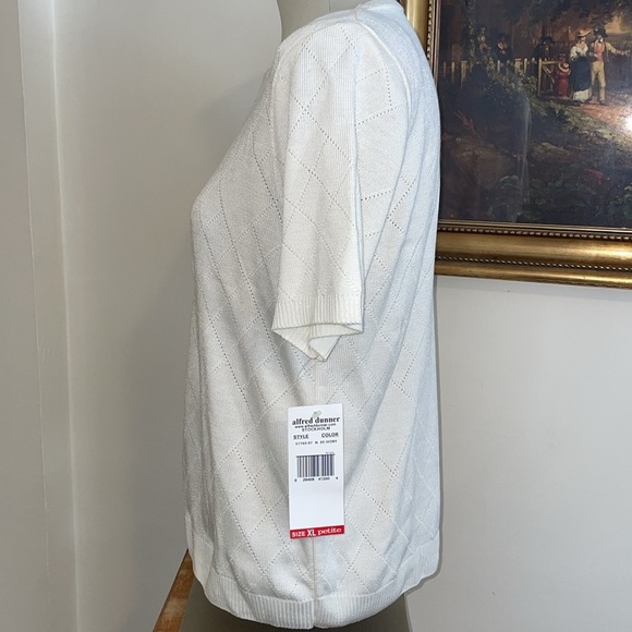NWT Alfred Dunner Crew Neck Short Sleeve Sweater.  Extra Large Petite.   LXP - Picture 3 of 13